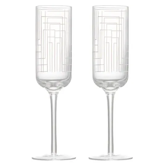 Anton Studio Designs Maze Set Of 2 Champagne Flutes