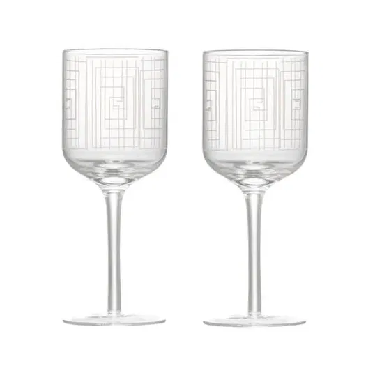 Anton Studio Designs Maze Set of 2 Wine Glasses