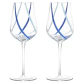 Anton Studio Designs Rio Azure Set of 2 Wine Glasses