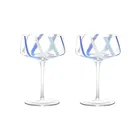 Anton Studio Designs Rio Azure Set Of 2 Champagne Saucers