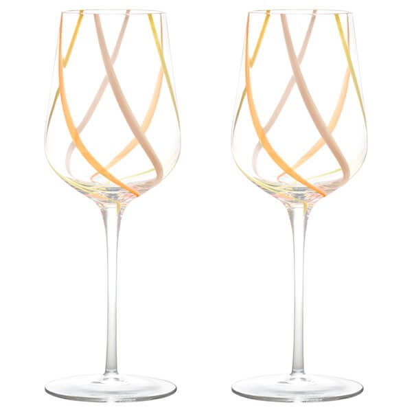 Anton Studio Designs Rio Citrus Set of 2 Wine Glasses