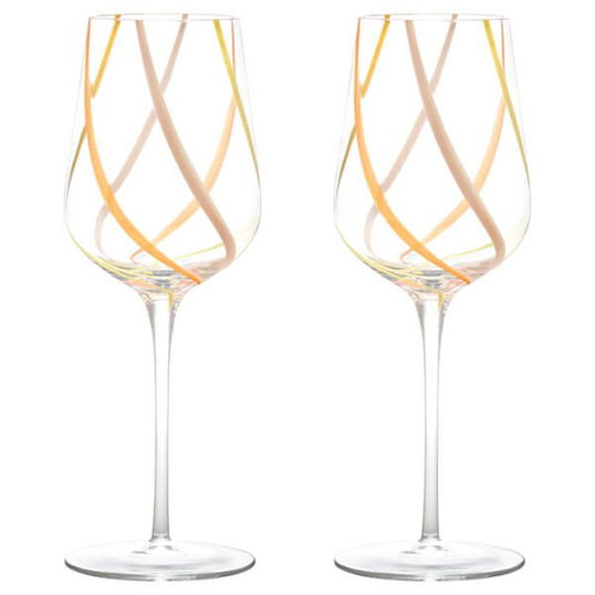 Anton Studio Designs Rio Citrus Set of 2 Wine Glasses