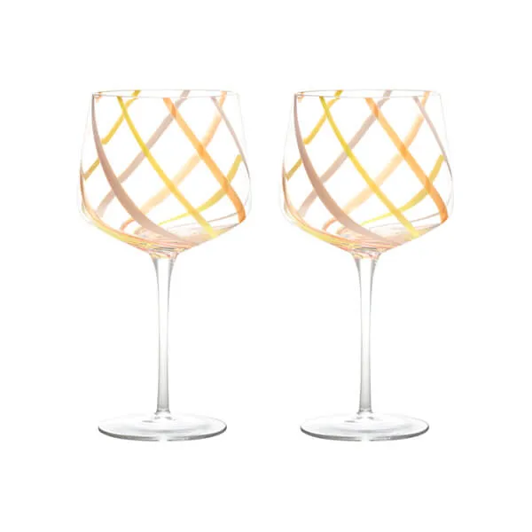 Anton Studio Designs Rio Citrus Set Of 2 Gin Glasses