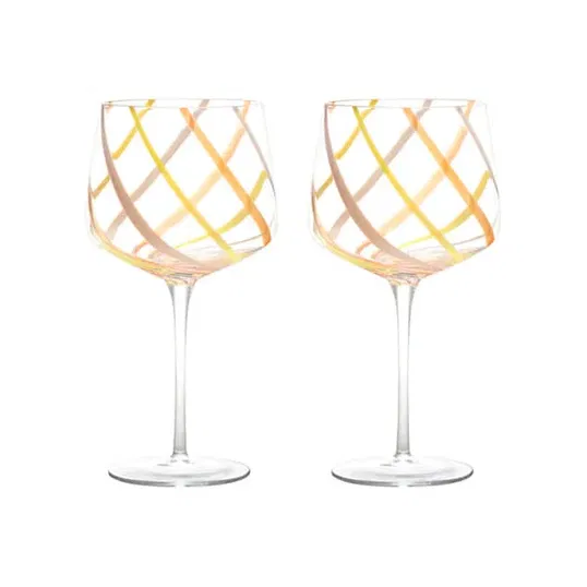 Anton Studio Designs Rio Citrus Set Of 2 Gin Glasses