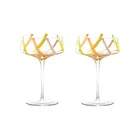 Anton Studio Designs Rio Citrus Set Of 2 Champagne Saucers
