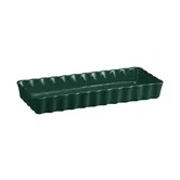 Emile Henry Cedar Green 36cm x 15cm Slim Rectangular Tart Dish