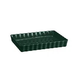 Emile Henry Cedar Green 34cm x 24cm Deep Rectangular Tart Dish