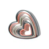 Fusion Twist Heart Cookie Cutters Assorted Multicoloured
