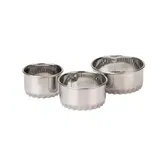 Just The Thing Set of 3 Stainless Steel Fluted Cooking Cutters