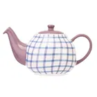 Siip Gingham Purple 6 Cup Teapot