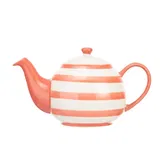 Siip Wide Horizontal Stripe Red 2 Cup Teapot