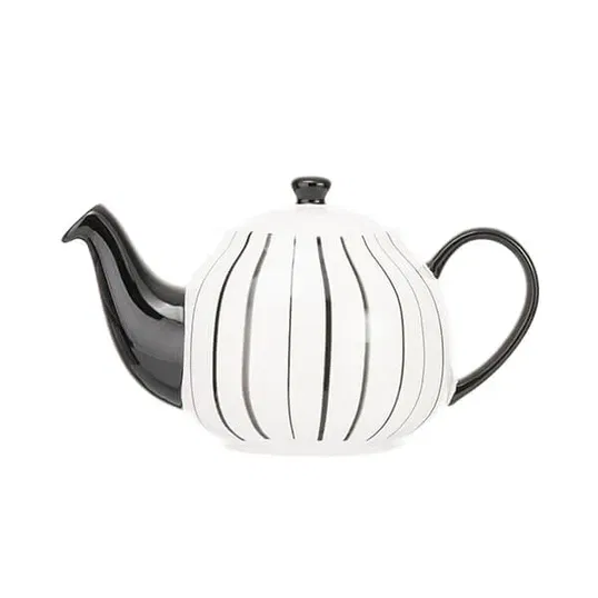 Siip Vertical Stripe Grey 2 Cup Teapot