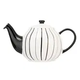 Siip Vertical Stripe Grey 6 Cup Teapot