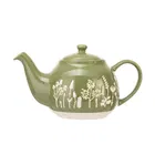 Siip Wax Resist Floral Green 2 Cup Teapot
