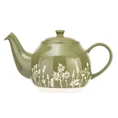 Siip Wax Resist Floral Green 6 Cup Teapot