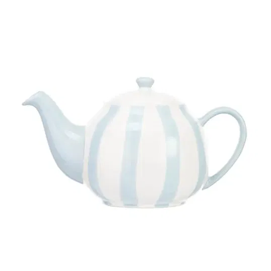 Siip Wide Vertical Stripe Blue 2 Cup Teapot