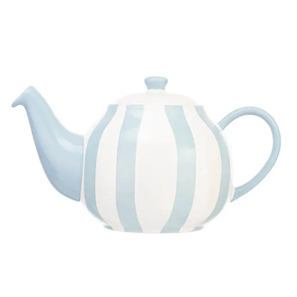 Siip Wide Vertical Stripe Blue 6 Cup Teapot