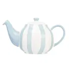 Siip Wide Vertical Stripe Blue 6 Cup Teapot