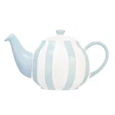 Siip Wide Vertical Stripe Blue 6 Cup Teapot