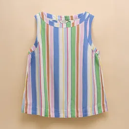 Joules Multi Stripe Cove Linen Vest