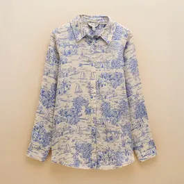 Joules Blue Toile Maeva Linen Shirt