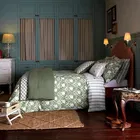 Joules Juliette Stamp Green Duvet Cover Set Green