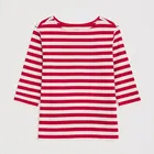 Seasalt 3/4 Sleeve Sailor Top Scallion Scarlet Breton
