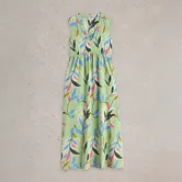 White Stuff Archer Jersey Maxi Dress Green Multi