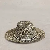 White Stuff Mosaic Fedora Hat Black Multi