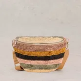 White Stuff Mini Sebby Crochet Bag Natural Multi