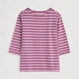 Seasalt Sailor Top Breton Orchid Chalk