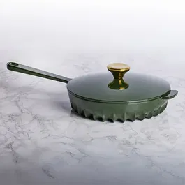 Fireup Cast Iron Olive Green 1.8L Skillet with Lid