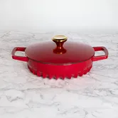 Fireup Cast Iron Red 2L Braiser with Lid