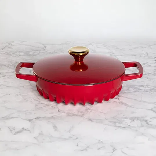 Fireup Cast Iron Red 2L Braiser with Lid