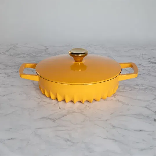 Fireup Cast Iron Yellow 2L Braiser with Lid