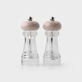 Taylor's Eye Witness Clear Acrylic & Malt Chocolate 15cm Set Of 2 Salt & Pepper Mills