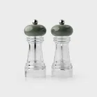 Taylor`s Eye Witness Clear Acrylic & Sage 15cm Set Of 2 Salt & Pepper Mills