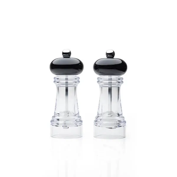 Taylor's Eye Witness Acrylic & Black 15cm Set Of 2 Piece Salt & Pepper Mills
