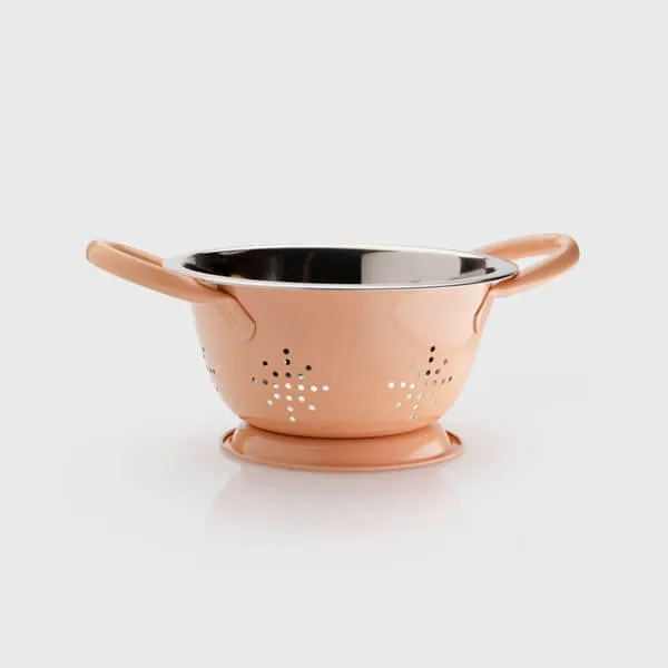 Taylor's Eye Witness Terracotta Clay Mini Stainless Steel Colander