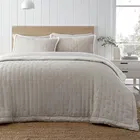 Catherine Lansfield Cosy Nori Sherpa Duvet Set Cream