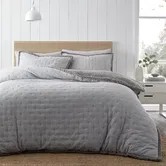 Catherine Lansfield Cosy Nori Sherpa Duvet Set Silver