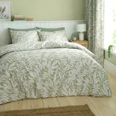 Catherine Lansfield Sorrel Leaf Duvet Set Green
