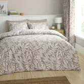 Catherine Lansfield Sorrel Leaf Duvet Set Natural