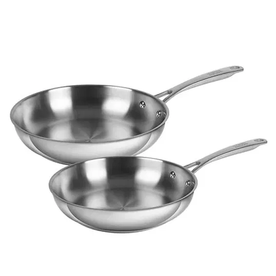 Kuhn Rikon Allround 24 & 28cm Uncoated Frying Pan Set