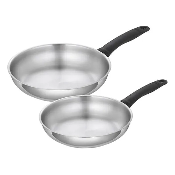 Kuhn Rikon Classic Induction 24 & 28cm Uncoated Frying Pan Set