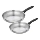 Kuhn Rikon Classic Induction 24 & 28cm Uncoated Frying Pan Set