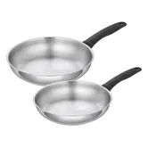 Kuhn Rikon Classic Induction 24 & 28cm Uncoated Frying Pan Set
