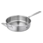 Kuhn Rikon Culinary Fiveply 28cm Uncoated Saute Pan With Lid With Long Helper Handles