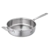 Kuhn Rikon Culinary Fiveply 28cm Uncoated Saute Pan With Lid With Long Helper Handles