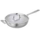 Kuhn Rikon Culinary Fiveply 24cm Uncoated Chef`s Pan With Lid